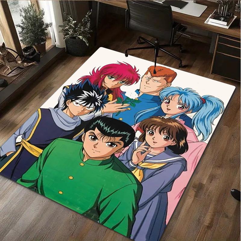 Yu Yu Hakusho Carpet Office Decorative Carpet For Living Room Bedroom Door Mat Floor Rug Computer Chair Area Rug