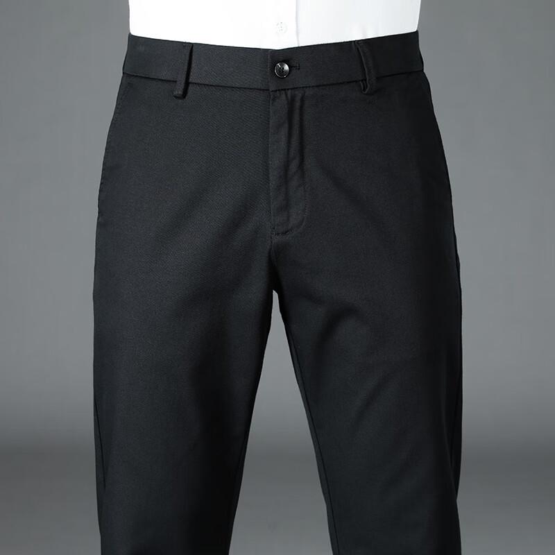 Fengxun Men's Autumn/Winter Straight Leg Business Casual Pants
