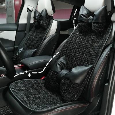 Universelles Leinen Autositzkissen Automobilzubehör Autostyling Auto Kopfstütze Lendenwirbelstütze Passt 99% der Autos
