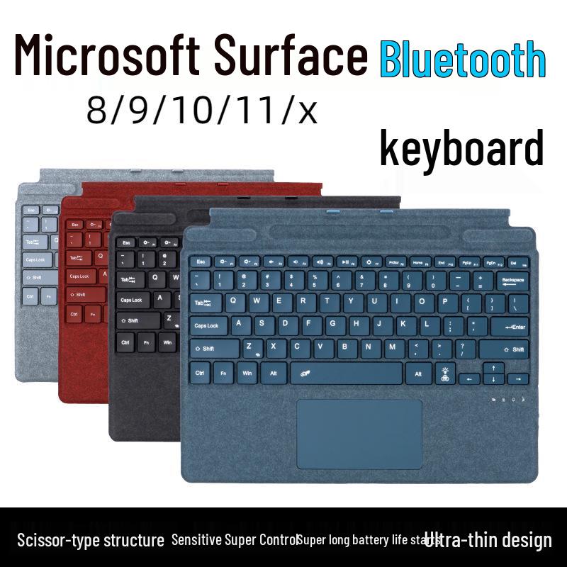 Magnetic Wireless Bluetooth Keyboard Case for Microsoft Surface Pro 8/9/10/11/X Tablets