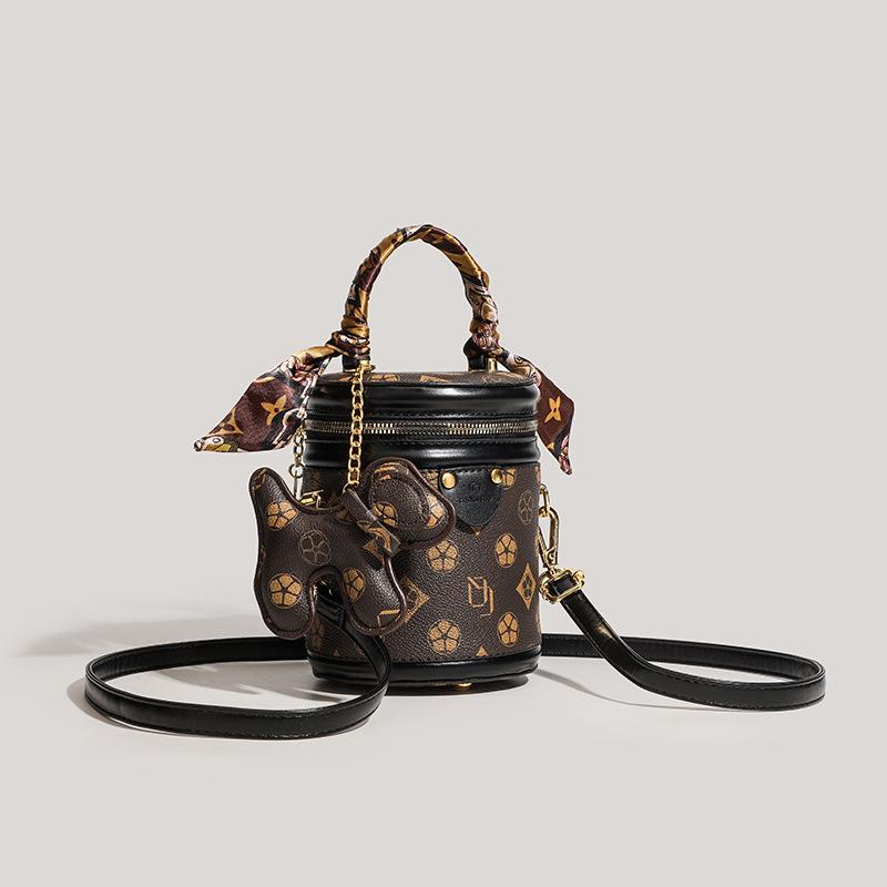 Crossbody bag women's bag brand genuine round small round bag women's new bag shoulder round cake bag