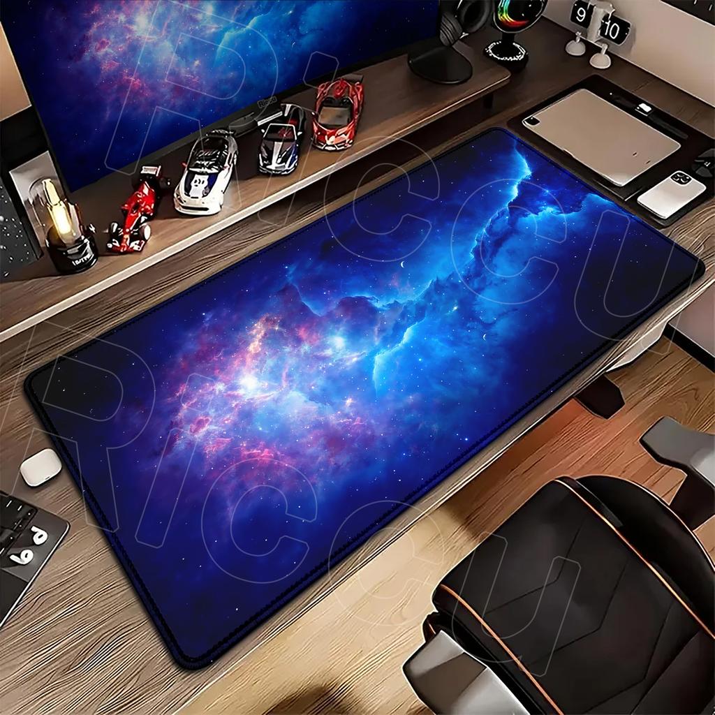 Computer Big Mousepad 40x90cm Cosmic Space Starry Sky Mouse Pad Gamer Non-Slip Carpet Xxl Laptop Durable Rubber Mouse Mat