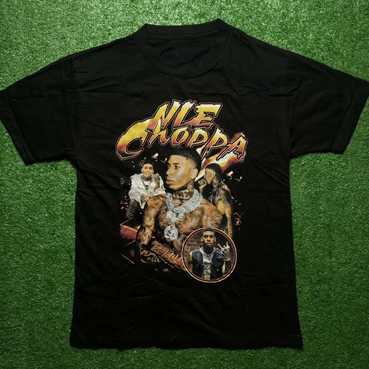 VTG NLE CHOPPA Live In Tour Heavy Cotton Black S-5XL T Shirt AG963 S