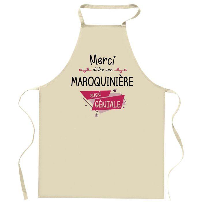 Tablier de cuisine - Maroquinière Merci Géniale - Impression bretonne - Coton résistant - Imprimé en Bretagne