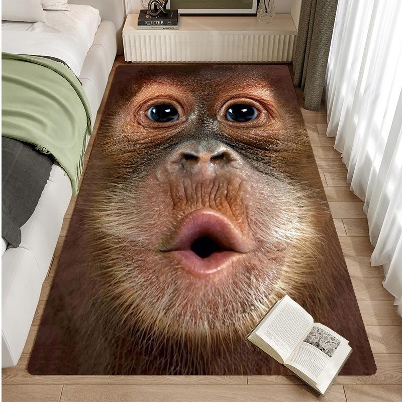 Hip Hop Monkey Large Carpet Rug for Home Living Room Bedroom Sofa Doormat Decor Kids Play Area Rug Carpet Non-slip Floor Mat