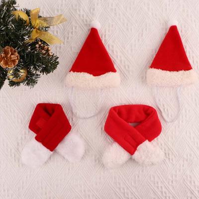 Funny Xmas Red Scarf Hat Christmas Puppy Cloak Hat Cute Dog Cat Pet Costume Christmas Clothes Pet Cosplay Costume Pet Clothes