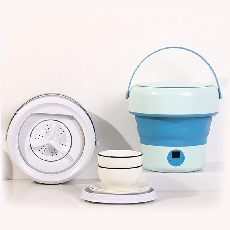 Portable Folding Miniature Dishwasher Dishwashing Machine Turbocharged Water Flows Dish Washer for Apartments Camping