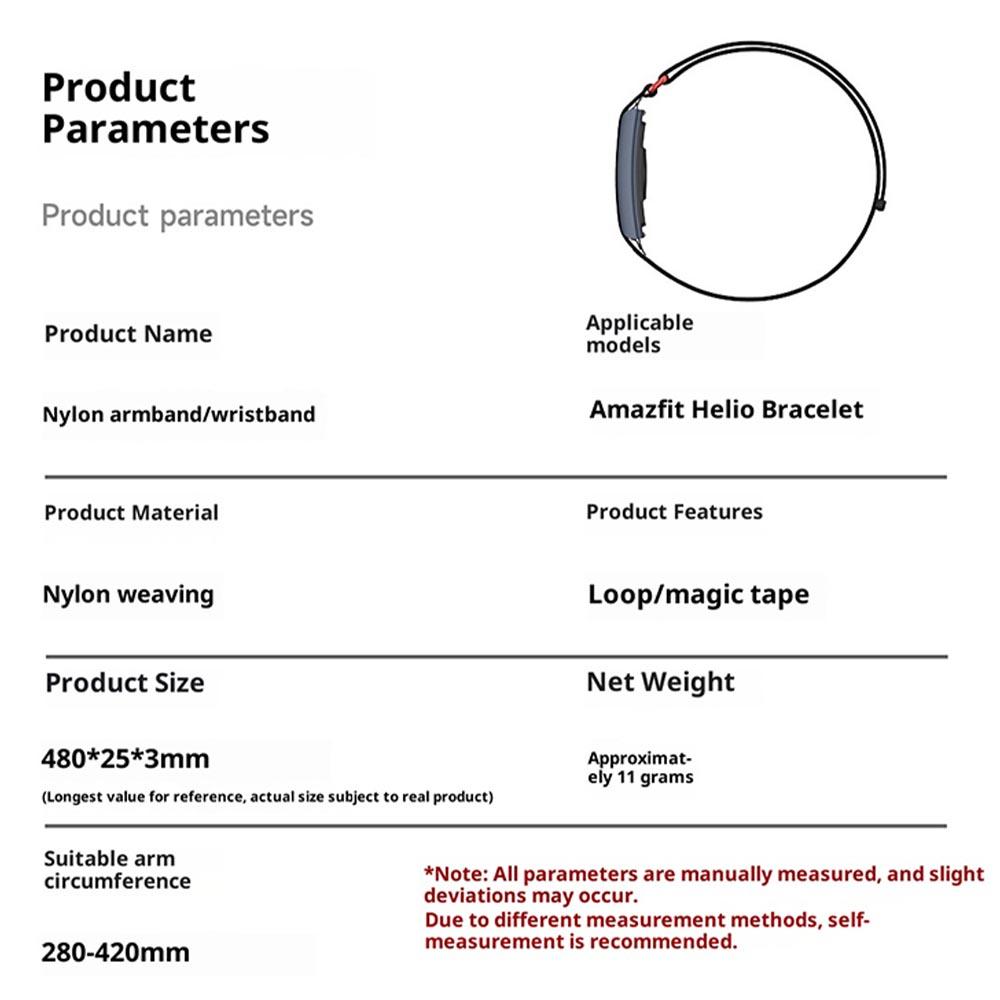 Nylonový řemínek pro Amazfit Helio Strap Sportovní náramek Náhradní pásek Pro bicepsy Prodyšný náramek na paži Náramek na zápěstí pro Amazfit Helio Strap