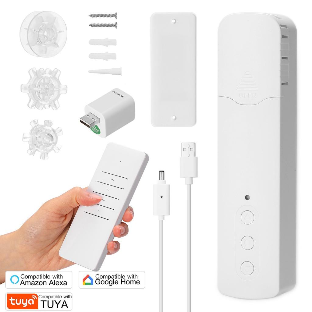 Tuya Zigbee Smart Electric Curtain Motor Chain Roller Blinds Pull Bead Curtain Switch System For Alexa Google Home Voice Control