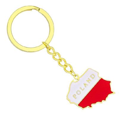 Chaveiro Delicado da Bandeira da Polônia Versátil Porta-Chaves com Mapa da Polônia Material Durável