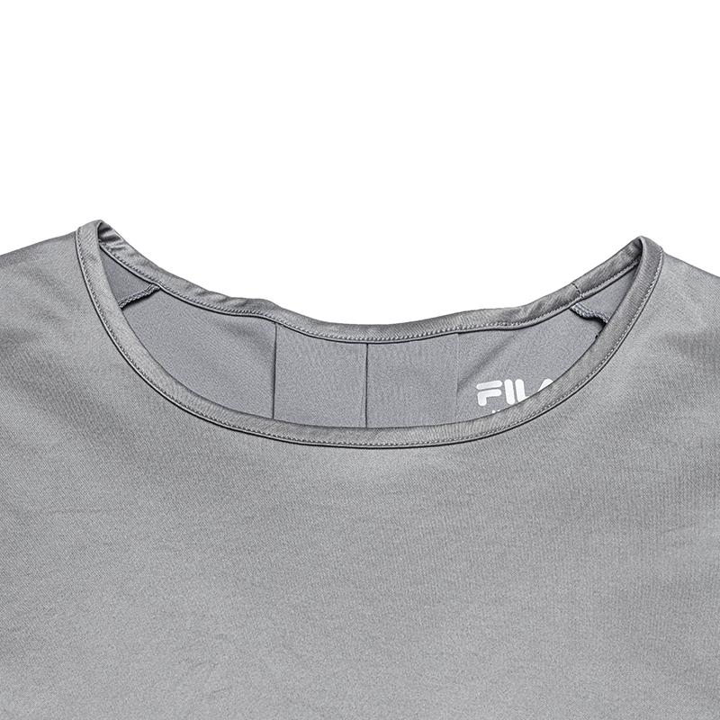 FILA Milano Italian Luxury Sports Series Simple Solid Color Casual Comfortable T-Shirt Women tops Dark-Gray F11W625114FDY