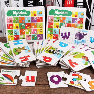 Duolai Buchstaben-Zuordnungsspiele: Englisches kognitives Puzzlespielzeug für Kinder