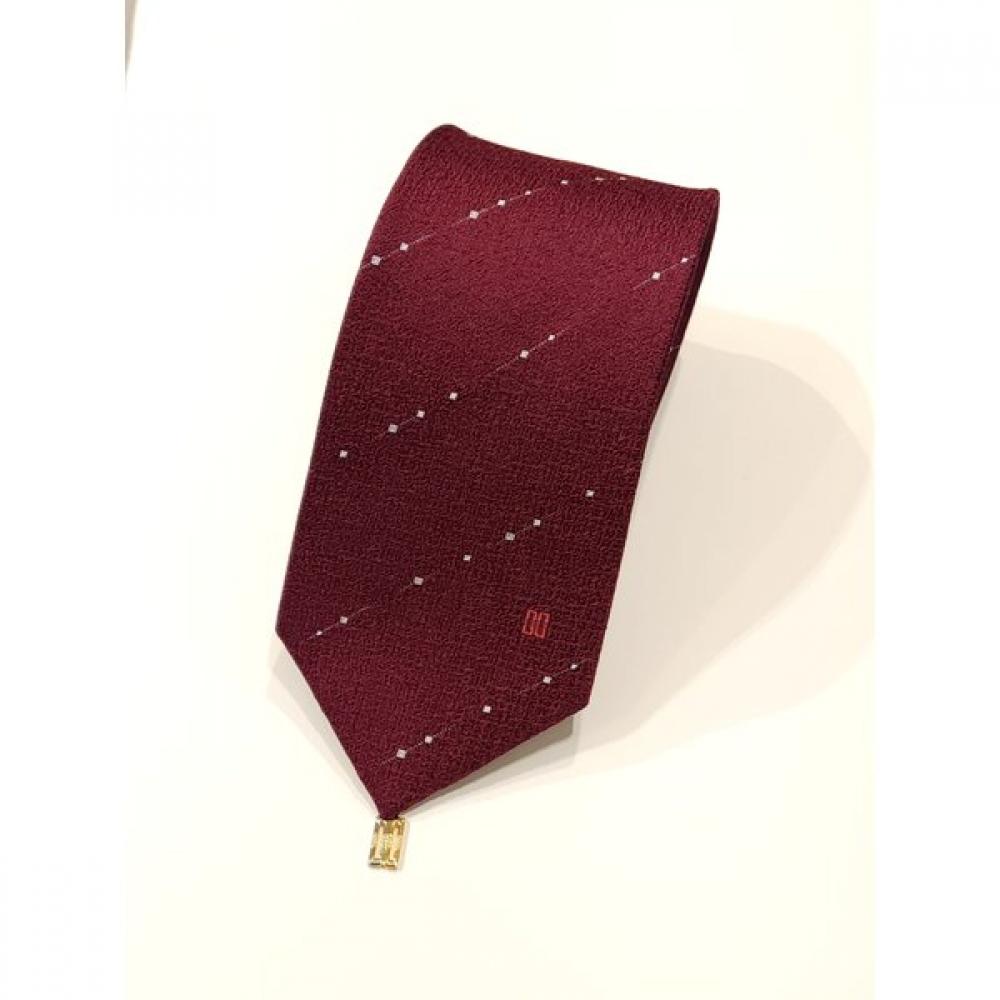 Daks Шелковая смесь Диагональная полоска Винный цвет Галстук Dmg1acf1240v1 Single option