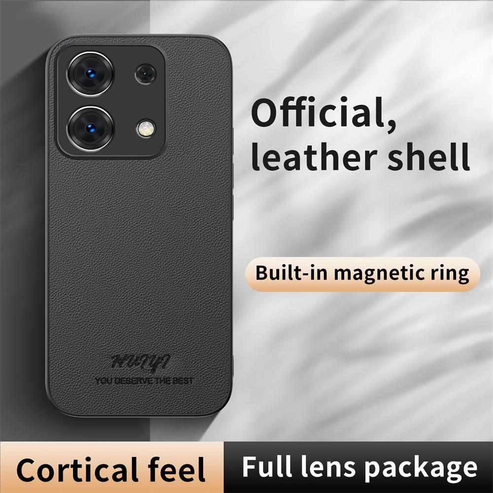 Business Leather Magnetic Case For Redmi Note 13 12 11 Pro Plus 10 Xiaomi Poco X6 X5 X3 M6 F5 X4 PRO Built-in Magnet Ring Cover