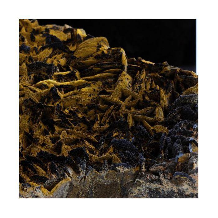 Pyrolusite et Goethite sur Sidérite 2140.1 carats