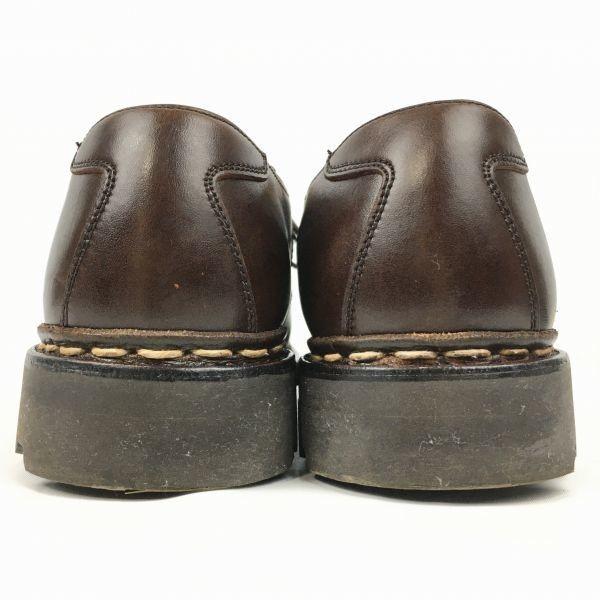 Disney Collab Donaldson Handmade Leather Saddle Shoes Mickey Print Size 24.0 Brown(USED)