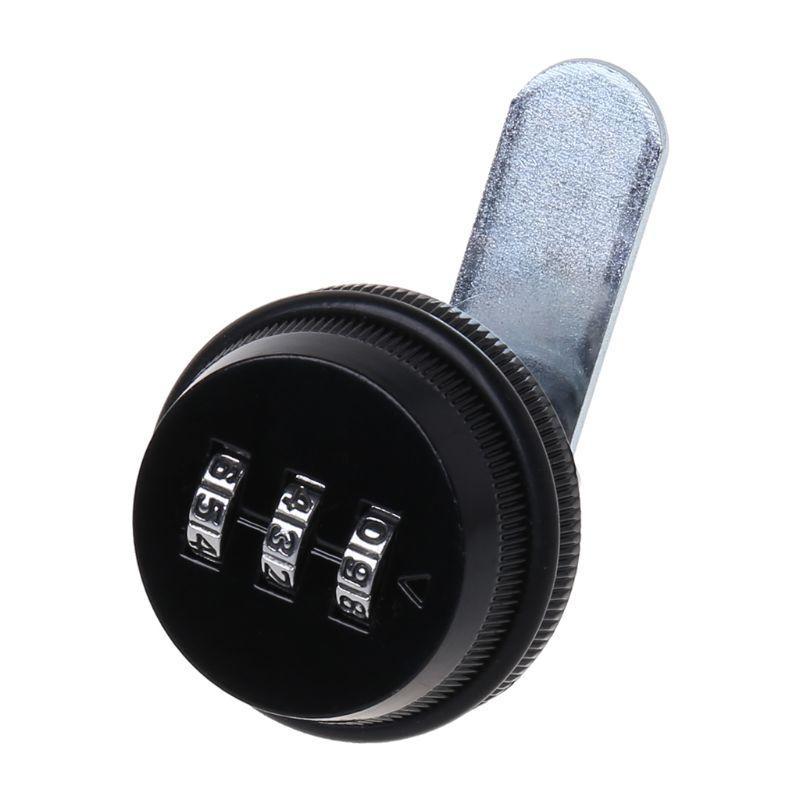 3-Digit Combination Mailbox Lock 7/8  Rotary Tongue Cam Lock for Cabinet Drawer