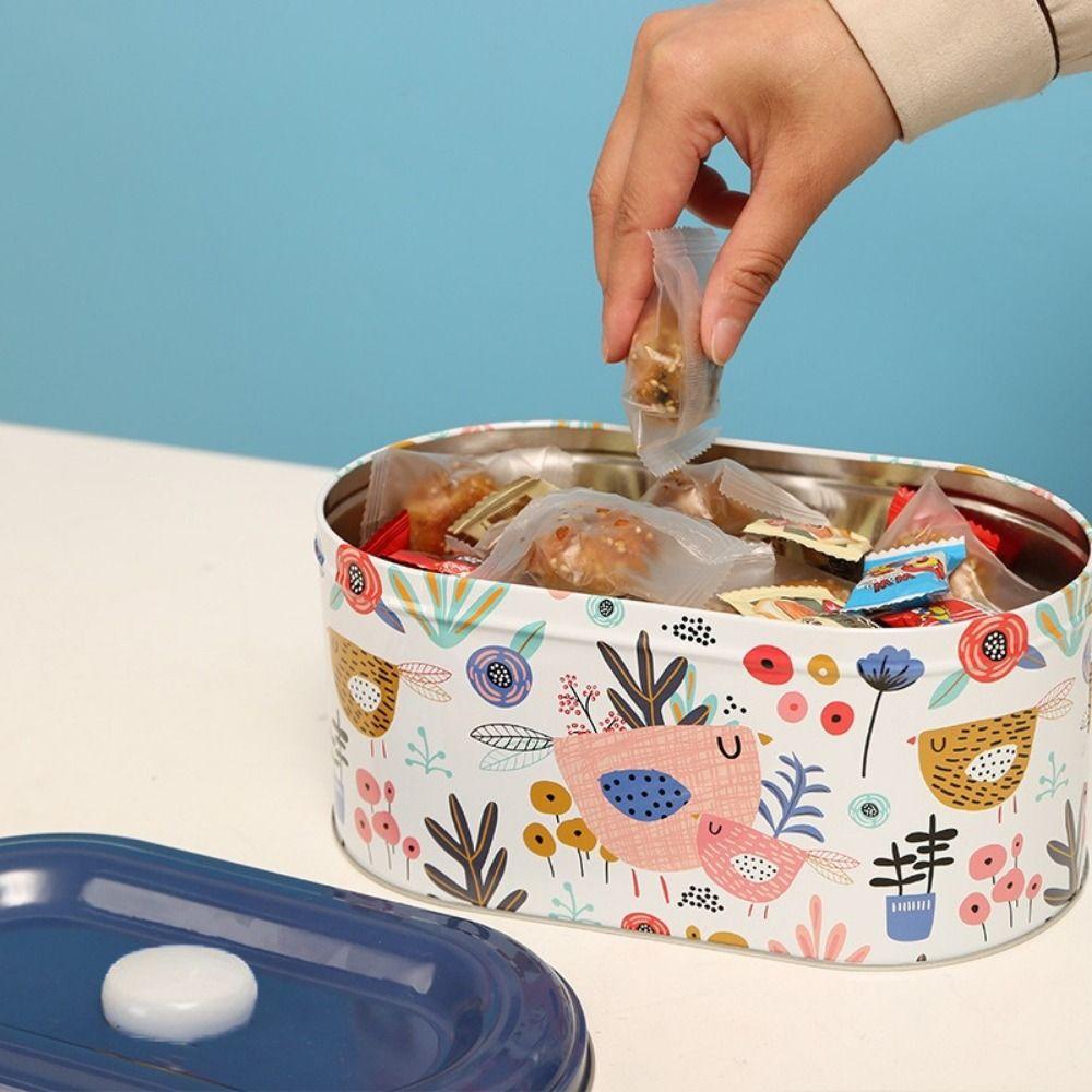 2PCS/SET European Style Snack Storage Box Large Capacity Candy Cookie Box Gift Boxes  Desktop
