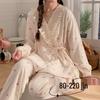 Plus Size Polka Dot Maternity Pajamas - Spring to Summer Loose Home Wear with Breastfeeding Access.