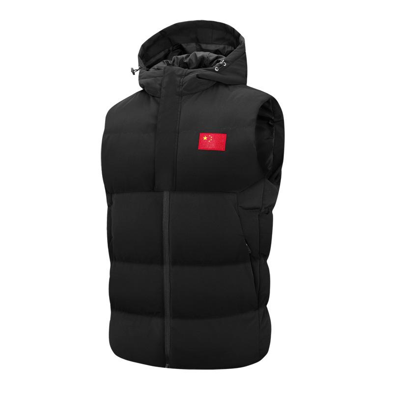 

Дышащий жилет с флагом национальной сборной - Унисекс спортивная и тренировочная куртка без рукавов XL чёрный