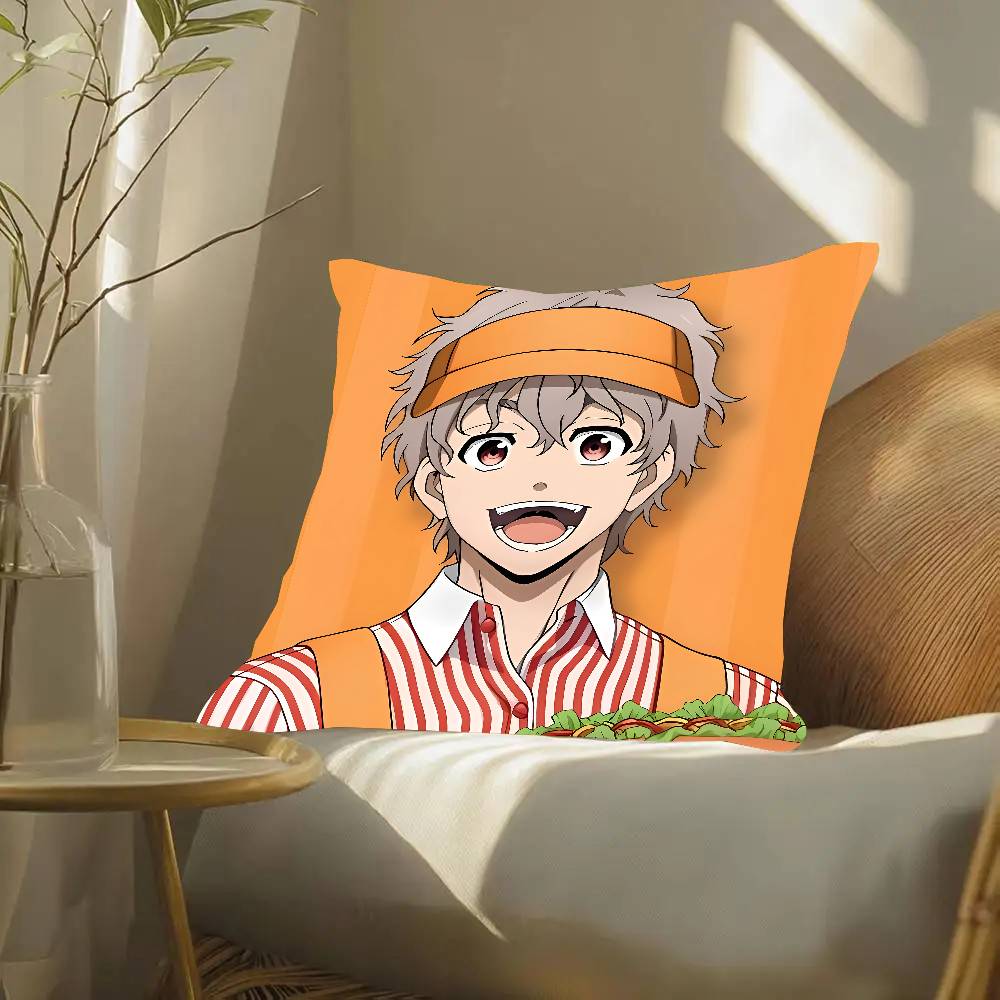 Choji Tomiyama Anime WIND BREAKER Pillow Case Fashion Square Pillowcase Bedroom Sofa Room Ins Decoration Leisure