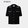 PORTS Women's Short Sleeve Mid-Length Knit Cardigan