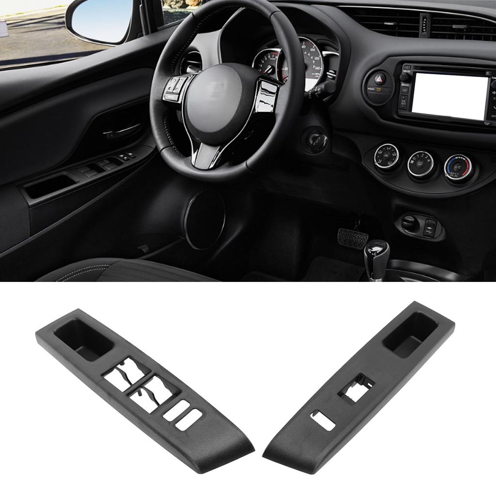 Panel Superior Reposabrazos Delantero Cubierta Robusta Bisel Interruptor Ventana Puerta Recorte ABS Repuesto para Yaris 2012 a 2014 Accesorios de Coche