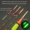 100pcs Luminous Fishing Light Sticks Glow in Dark Night Fishing Float Lights Accessories High Visibility for Rod Tip Accessories 260319