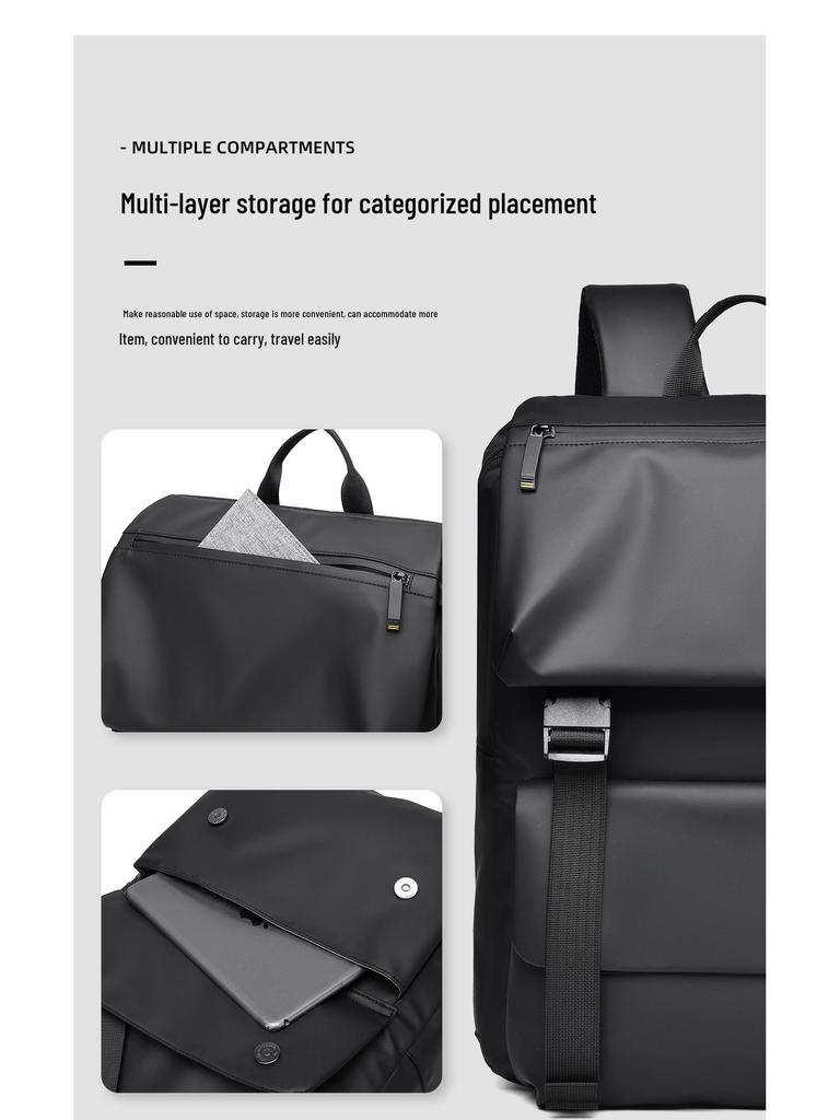 2025 Large Capacity Trendy Flap Laptop Backpack for Men & Students