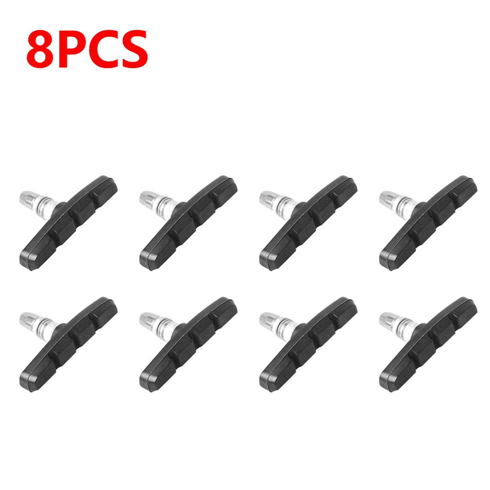 1-30PCS MTB Road Bicycle Silent Brake Pads Cycling V Brake Holder Pads Shoes Rubber Blocks Durable Riding Cycling Accessories