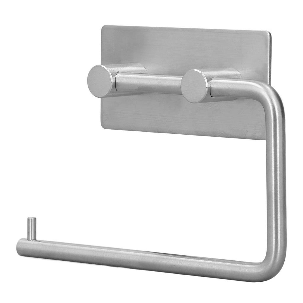 Stainless Steel Paper Holder Toilet Roll Stand Self Adhesive for Bathroom Kitchen Washroom