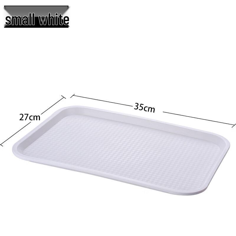 Jingbaodi Small White Plastic Serving Tray 10-Pack