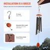 Wind Chimes for Outside, 1042 mm, Deep Tone Wind Chimes with 6 Tubes, Unique Large Memorial Wind Chimes for Anniversary, Amazing Outdoor Decor for