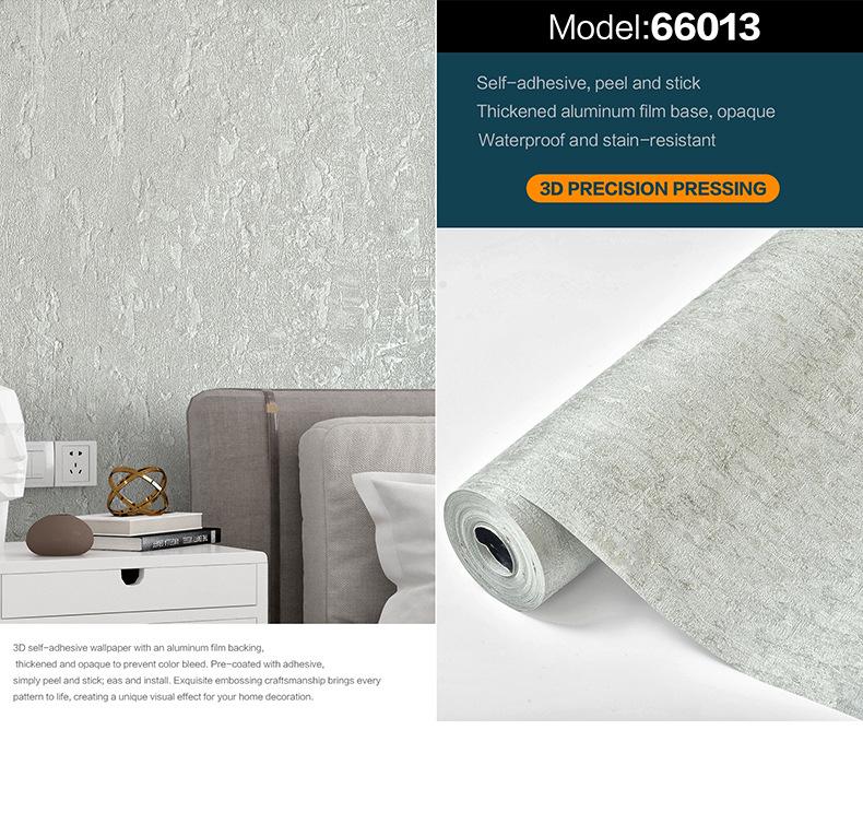 Thick Self-Adhesive Embossed Waterproof Wallpaper for Home Decoration