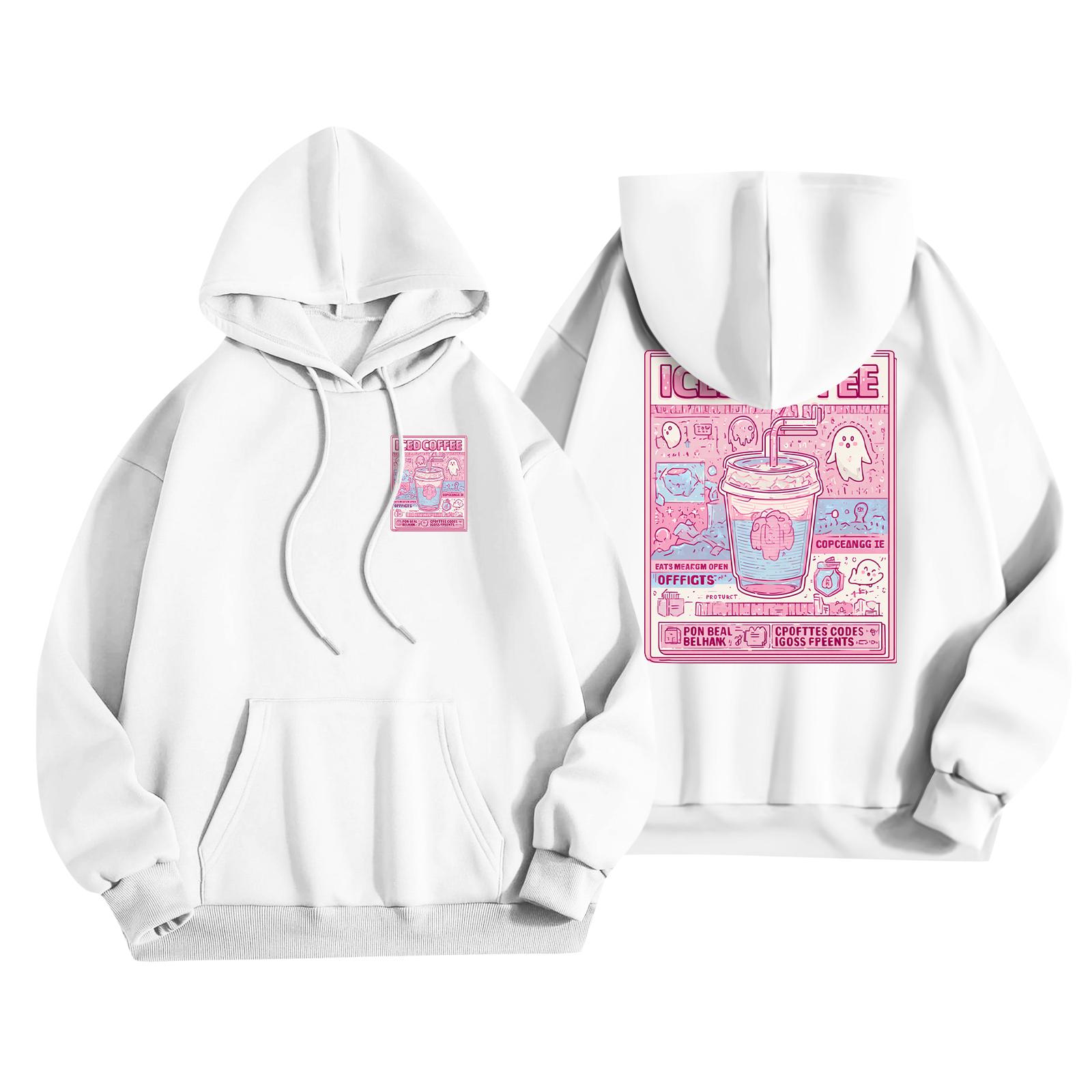 

Детская повседневная модная толстовка с капюшоном и длинными рукавами с принтом на Хэллоуин 160 белый