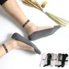 Summer Men Transparent Glass Silk Ultra-Thin Cotton Short Crew Short Socks Invisible Socks