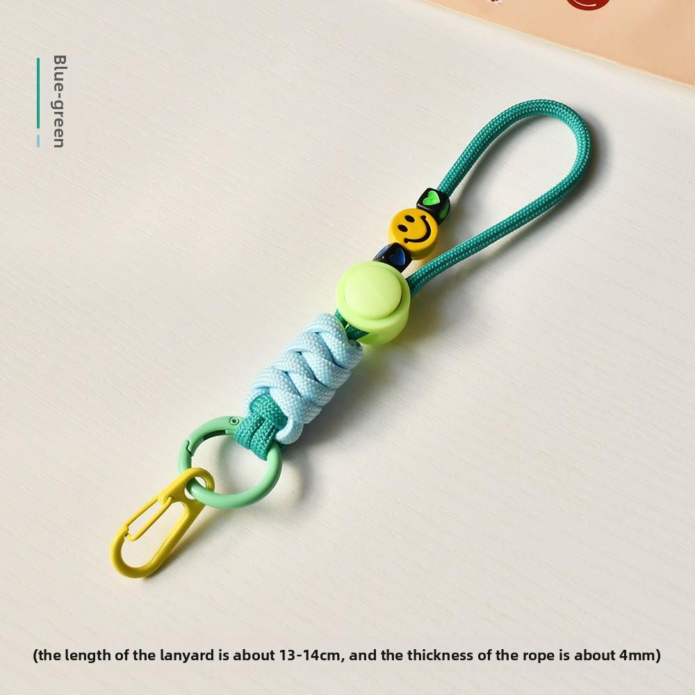 

Hand-woven High-quality Color Mobile Phone Lanyard Trendy Dopamine Mobile Phone Chain Pendant U Disk Keychain Pendant