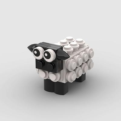Niedliche und kreative kleine Tier Schaf Bausteine Spielzeuge, Cartoon Haustier Geschenke für Kinder