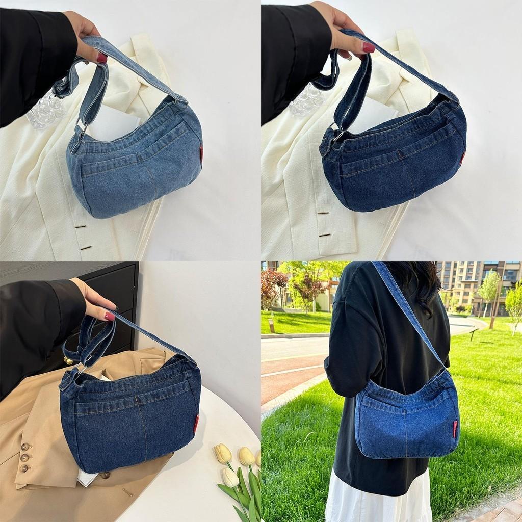 Stylish Canvas Tote Bag For Women Trendy Street Style Shoulder Bag With Zipper
