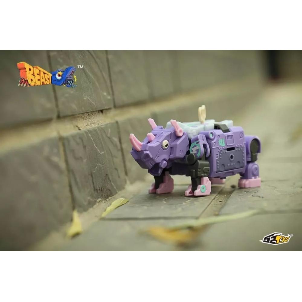 52TOYS Beastbox RHYDEN – Action Figure Trasformabile Rinoceronte In Scatola – Giocattolo Da Collezione In PVC/ABS – Con Carta Collezionabile E Manuale – Dai 15 Anni - 5