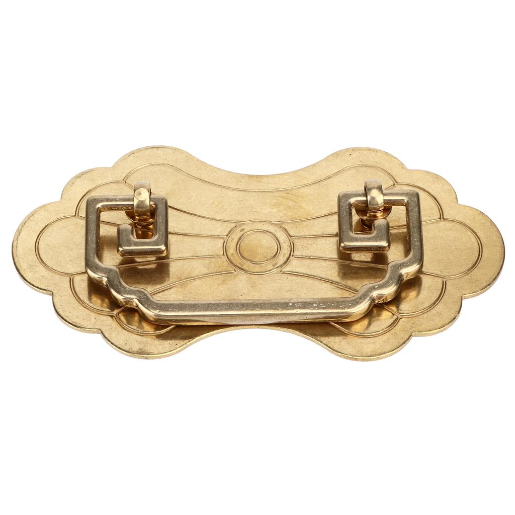 Antique Drawer Handle 12.8x7cm Wealth Blossoms Retro Chinese Style Brass Vintage Drawer Pulls with