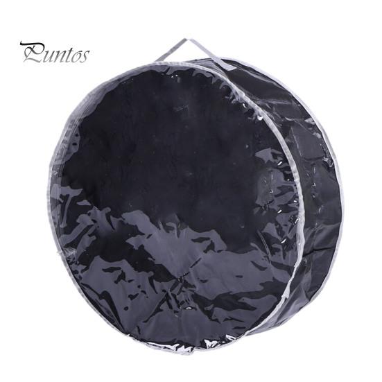 

Сумка для хранения рождественских венков с ручкой, застежкой-молнией, прозрачная рождественская гирлянда, пылезащитная сумка-органайзер для хранения L чёрный