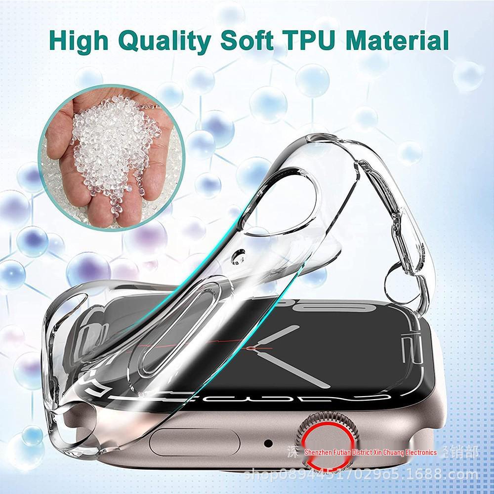 Electroplated TPU Ultra-Thin Full Coverage Case for Apple iWatch 7/8/9 Generation