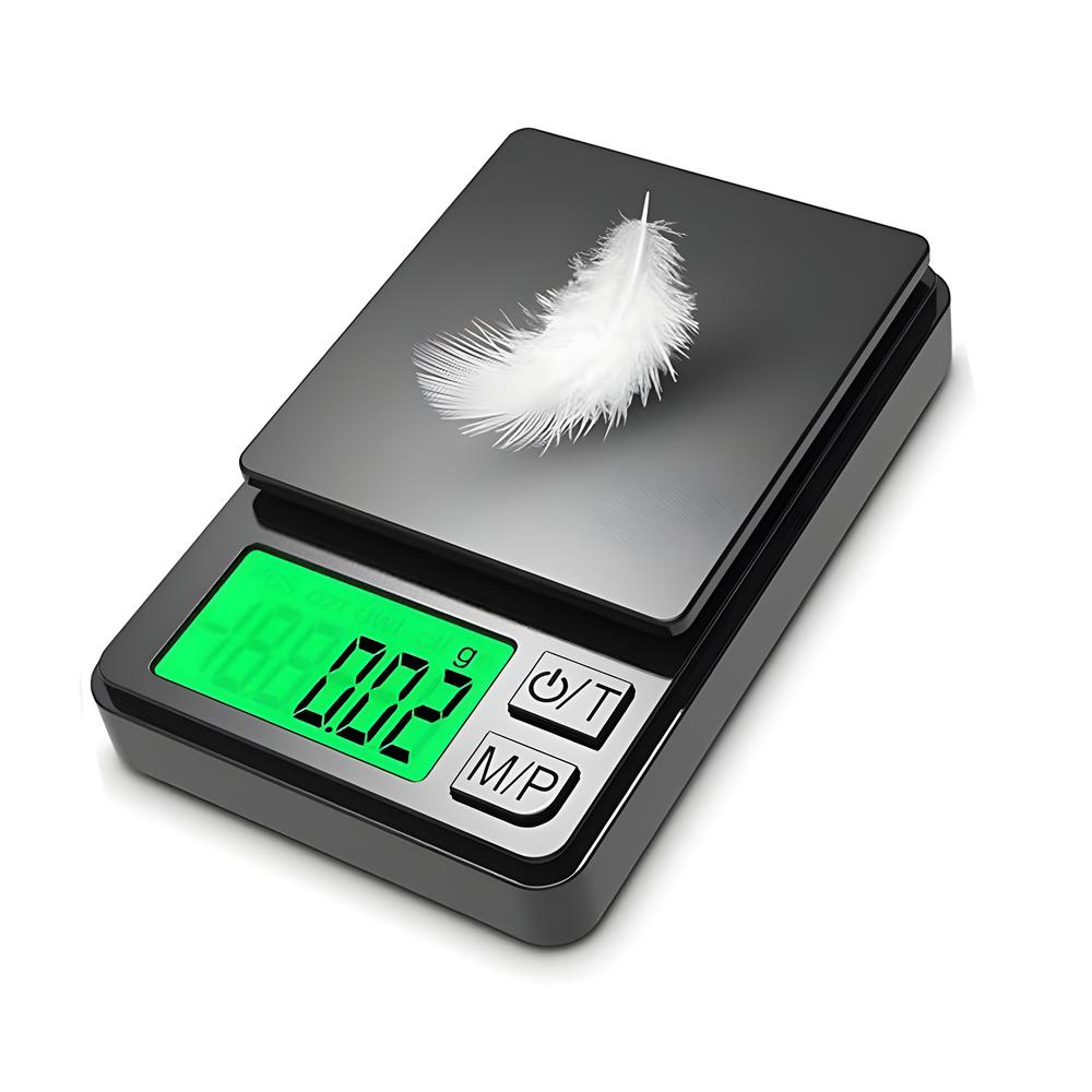 Precision Pocket Scale 1000g X 0.01g - Digital Gram Food Jewelry Ounces/Grains Scale with Backlit LCD - Mini Scale for Travel