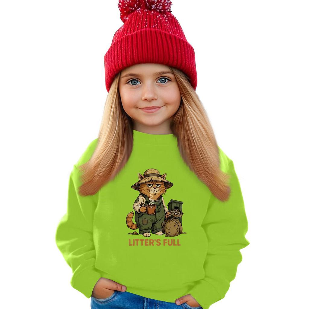 Kinder Sweatshirt Jungen Mädchen Rundhals Sport Sweatshirt Lässiger Pullover Sweatshirt Sportshirt