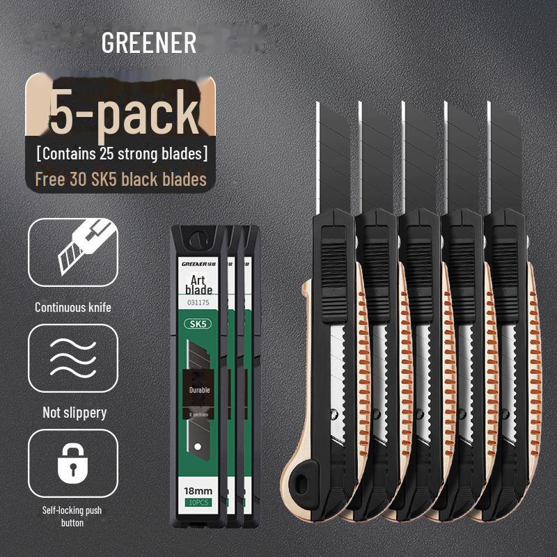 Green Forest Heavy-Duty All-Steel Utility Knife: Industrial-Grade, Thickened, Durable, Large Wallpaper & Paper Cutter