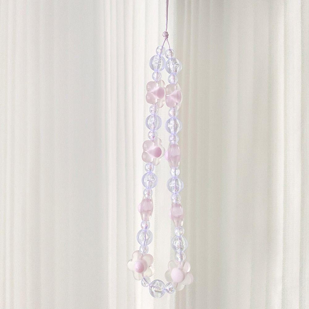 Phone Chain Frosted Flower Elf Style Hand Strap Wrist Hand Lanyard Hanging Rope Mobile Phone Straps