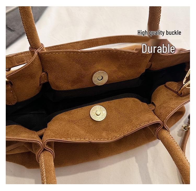 Women's Frosted Velvet Tote: 2025 Crossbody Commuter Handbag