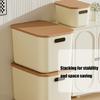 Platzsparende stapelbare Creme-Organizer-Box mit Schutzdeckel, Aufbewahrungslösung für den Kleiderschrank zu Hause, Aufbewahrungsbehälter