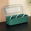 Condiment Server with Ice Tray Cold Serving Tray for Bar Fruit Salad Taco Multipurpose Chilled Condiment Caddy with Compartments And Separate Lids